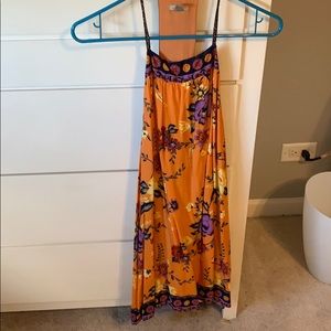 urban outfitters orange open back dress